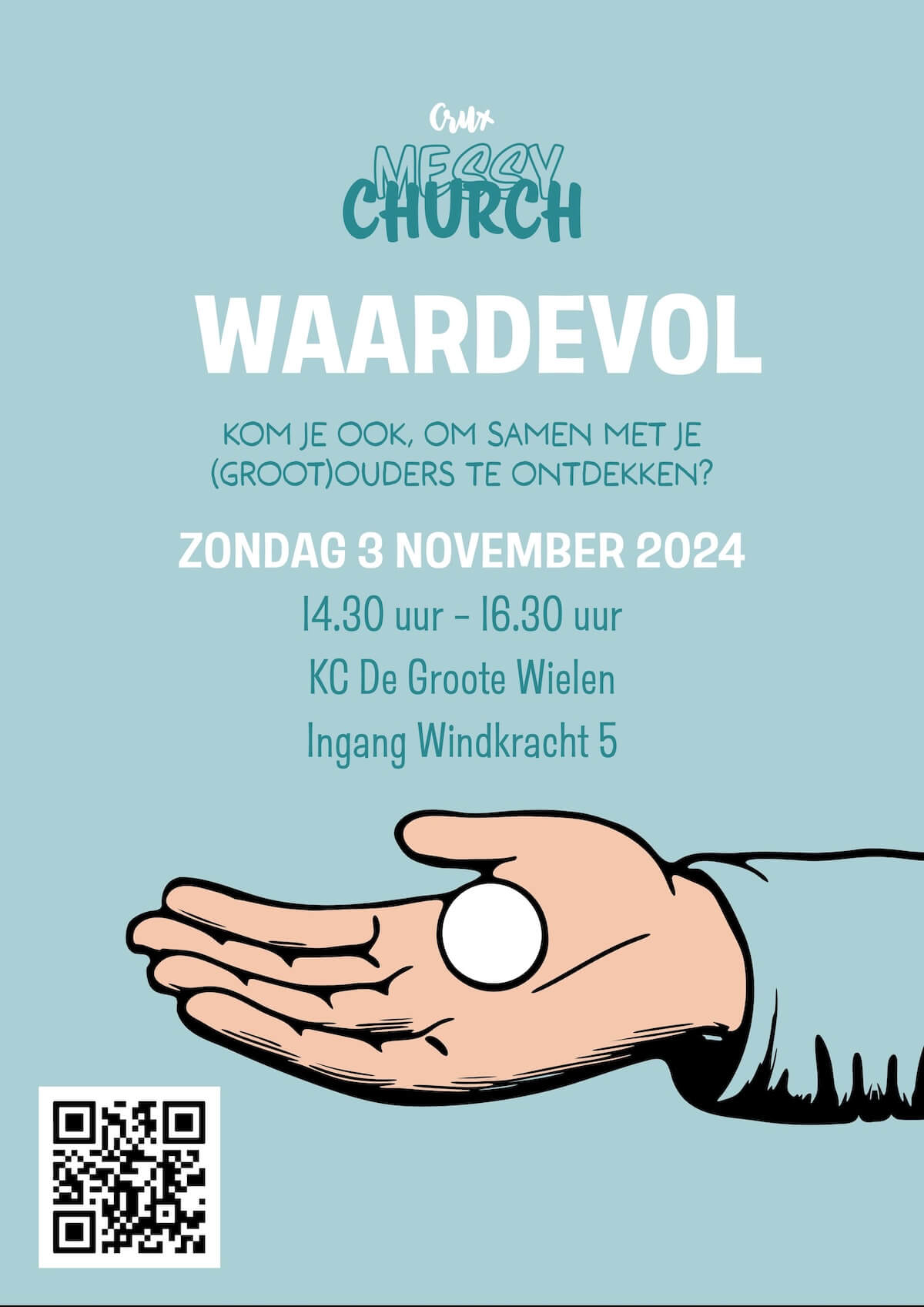 Flyer Messy Church CRUX - Waardevol (november 2024)